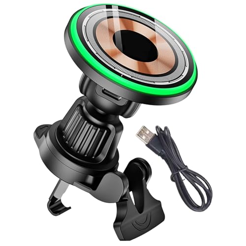 Cargador inalámbrico para coche magnético soporte de montaje con carga rápida y rotación 360