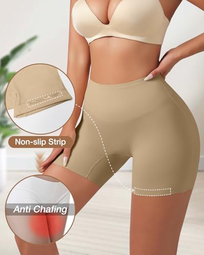 Image of Tummy Control Shapewear Shorts for Women Under Dress Womens Compression Shorts Under Dress Shapewear
