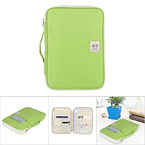 Baxnore 5colors A4 Document Bag, Business Zipped Portfolio with Handle, Travel Document Folder - Image 2