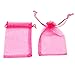 Bezall 100Pcs 3.5x4.5 Inches Sheer Organza Bags, Rose Wedding Favor Bags with Drawstring, Jewelry Pouches Party Festival Gift Candy Bags