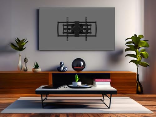 Monoprice Stable Series Full-Motion Articulating TV Wall Mount Bracket for TVs 60in to 100in Max Weight 176 lbs Extends from 2.8in to 24.6in VESA Up to 600x900 Concrete & Brick UL Certified Black