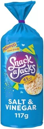 Biscuits & Crackers Bundle with Snack A Jacks Salt & Vinegar Sharing Rice Cakes Crisps 117g - 6 Pack | Suitable For Vegetarians,No Artificial Food Colours & MSG.