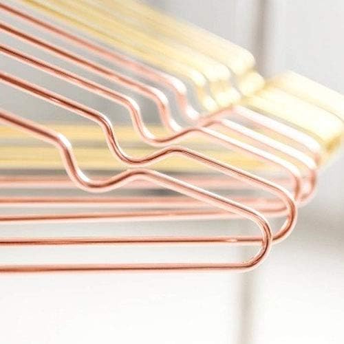 10 Pack Heavy Duty Stainless Steel Hangers with Rose Gold,Space Saving Ultra Thin,Durable Non-Slip Clothes Hangers for Children Kids Bedroom Closet,Great for Shirts,Pants,Scarves,Strong for Coat