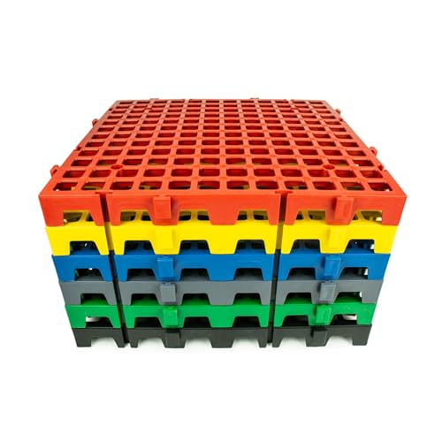 Baldosas Suelo Modulares Entrelazadas,rejilla Suelo For Lavadero Coches Engrosada 40 X 40 X 4 Cm,for Baño,garaje,terraza,desagüe,ducha,fácil Limpiar(Yellow,4 pieces)