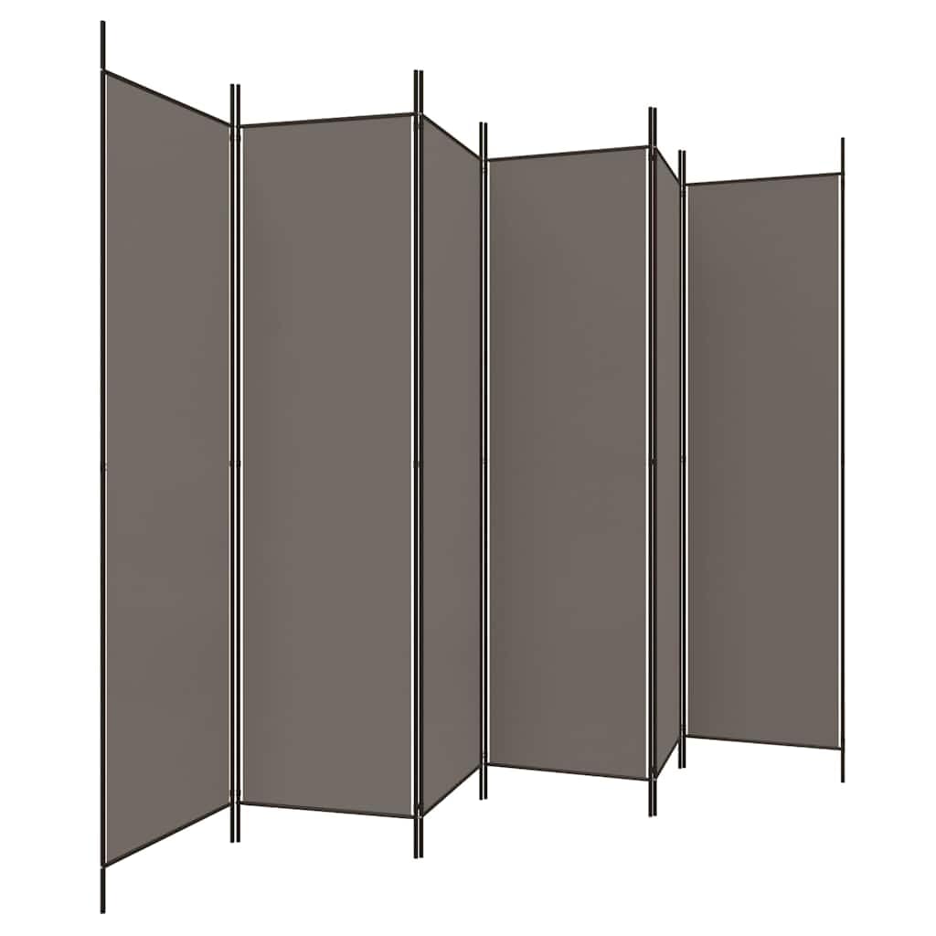 Składany parawan 6 paneli antracytowy 300x220 cm