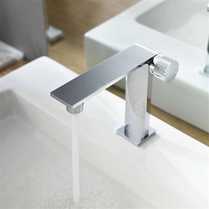 Mitigeur d'évier en laiton massif brossé doré et robinet de lavabo