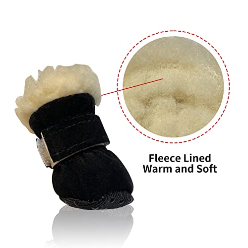 Aufeeky US-P15839-SB Dog Boots, Fleece Dog Shoes thumb #1