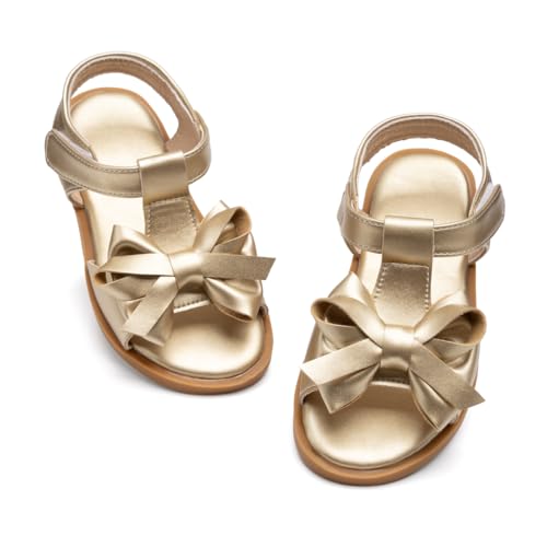 Image of Toddler Girls Sandals Little Girl Summer Flat Sandal Baby Open Toe Outdoor Beach Holiday Dress Shoes