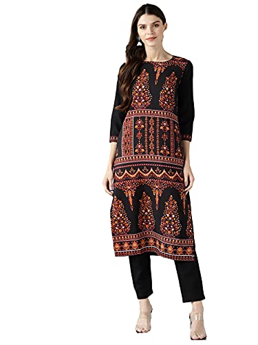 Image of Vaamsi Women's Polyester Regular Kurta
