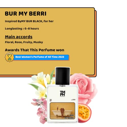 Image of TMPerfumehouse Bur My Berri EDP for Women | Floral, Citrusy & Long Lasting Perfume Spray | Floral, Sweet & Citrusy Fragrance | Luxury Gift for Her | TMPH | 50ml