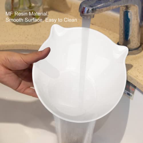 Miniatura 5 de Comedero Gato Eelevado,Cuenco Para Gatos Elevado Con Inclinación De 15 Con Soporte, Anti-Vómitos,Reducir La Presión Del Cuello,Cuenco Para Gatos Y Perros Pequeños,Blanco