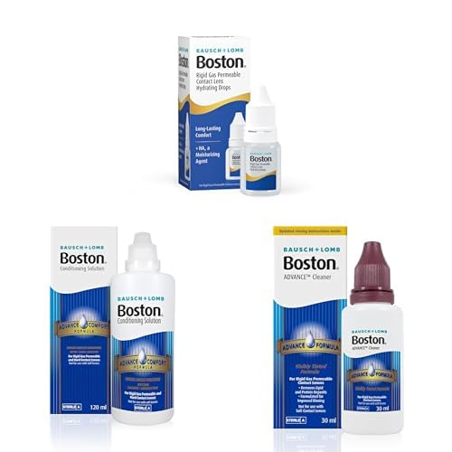 Boston RGP Contact Lenses Eye Drops, Advance Cleaner and Advance Conditioning Solution, 1 x 10ml Eye Drops 1 x 30 ml Cleaner, 1 x 120 ml Conditioner