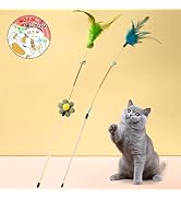 Amazon | O.F.M 猫じゃらし 猫 おもちゃ ネコ じゃらし 羽棒鈴付き 猫