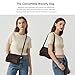 Shoulder Bag for Women Y2K Trendy Purse Vegan Leather Hobo Handbags Clutch Saddle Bag with 2 Removable Strap (Coffee)