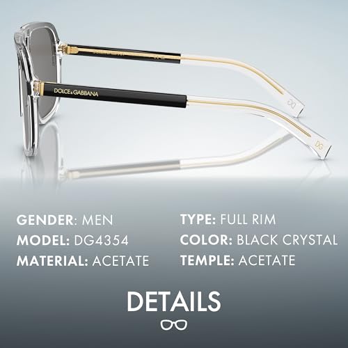 Dolce & Gabbana DG6125 Square Shape Sunglasses With Eyewear Kit Bundle - Sun Glasses with High Bridge Fit - Men's Designer Sunglasses2