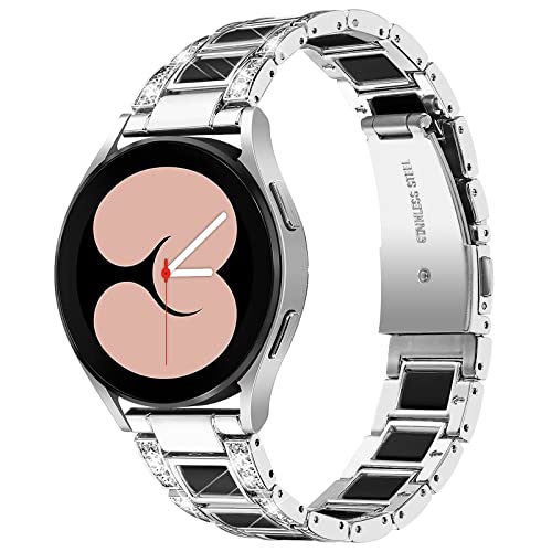 バンド互換 Galaxy Watch 4 Classic バンド 46 mm, MVRYCE バンド ステンレス製 交換用 ベルト ステンレスダイヤブレス樹脂製交換バンドSamsung Galaxy Watch 42 mm/Watch 3 41 mm スマートウォッチ (Y02)