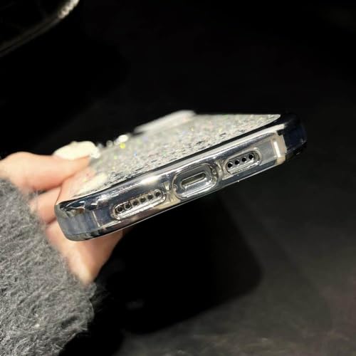 Coque paillettes iPhone 15 Pro Max argent ENILSA évitez les rayures d'objectif avec cet antichoc - 5