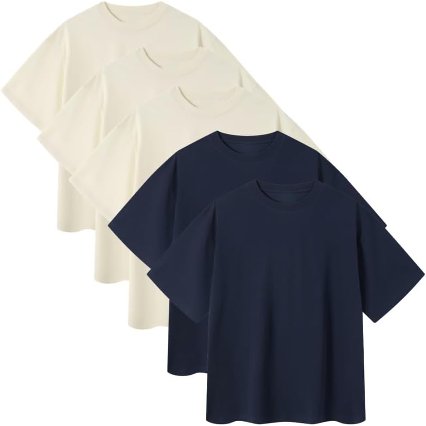 Men's Cotton T-Shirts Oversized Unisex Short Sleeve Crew Neck Solid Athletic Tee Casual Wear