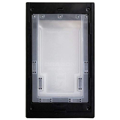 Dragon Pet Door For Walls | Indoor-Outdoor Freedom For Dogs & Cats | Cost-Effective Pet Door Solution With Durable Uv-Resistant Materials & Sturdy Closing Cover | Black, Large, Double Flap #TOP1