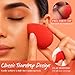 BEAKEY Makeup Sponge Set 5 Pack Micro Porous Low Absorption Soft Latex Free Foundation Beauty Sponges & Blenders for Powder Cream, Stocking Stuffers for Women