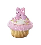 Dance Ballerina Ballet Slippers Pink (24) Cupcake Topper Favor Decor Rings