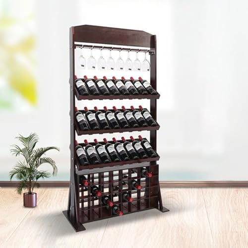 Soporte de vino de pie de madera 65x40x180cm miniatura 4