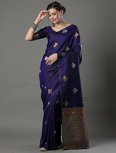 Image of Flosive Women Woven Beautiful Mix Color Kanjivaram Silk Saree With Zari Weaving