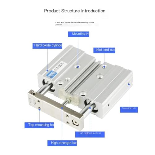 Vérin de guidage JMGPM pour intégration pneumatique en espace réduit - 4