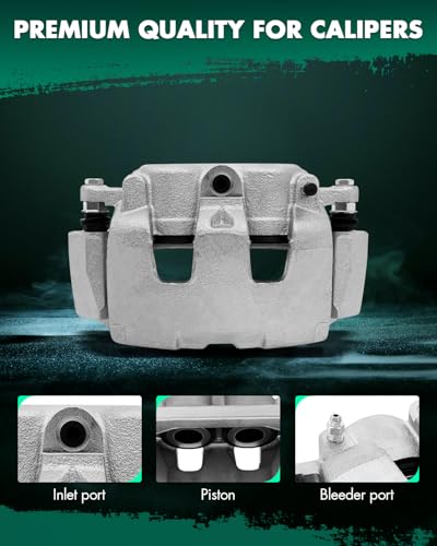 Image of SCITOO Front Left Brake Caliper With Bracket 18B5054 Compatible For Chrysler Aspen 07-09 For Dodge Dakota 09-10 For Dodge For Durango 07-09 For Dodge Ram 1500 09-10, For Ram 1500 /Dakota