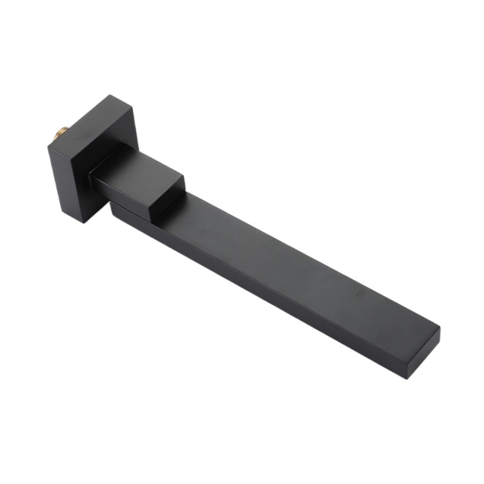 Wtaxbh Black Outside Tap Brass Mixer Faucet Wall-Mounted Brushed Gold Round Square 180 Degree Rotary Folding Spout Bathroom Sink Concealed(Black)