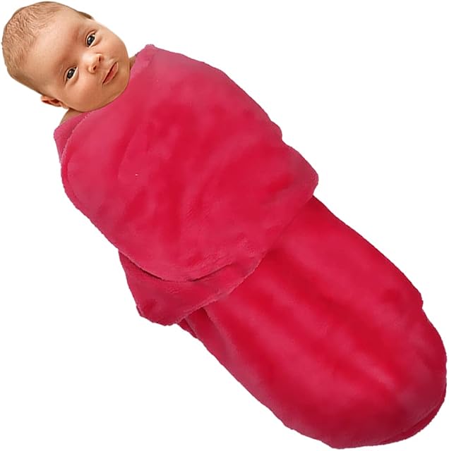 Innova Magenta Fleece Swaddle Blanket | For Unisex 0-12 Months | All Round Newborn Infants Essential