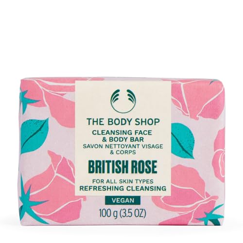 The Body Shop British Rose Cleansing Face & Body Bar 100g