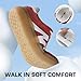 somiliss Sneakers for Women Genuine Leather Suede Upper Non-Slip TPR Outsole Tennis Walking Shoes for Women Fashion Sneakers Red