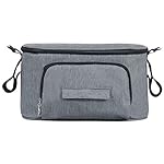 Baby Multifunktionstasche, Kinderwagen Aufbewahrungstasche, Wickeltasche hängenden Kinderwagen Kleiderbügel, mit Klettverschluss, wasserdicht, universell (grau)