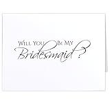 Will You Be My Bridesmaid Cards, 5.5 X 4.25 Inches, Matte, White, Pack of 7, Maid of Honor, Matron of Honor, Flower Girl