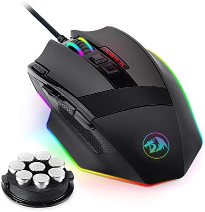 Redragon Mammoth M801 Wired Laser Gaming Mouse -16400 DPI (Black)