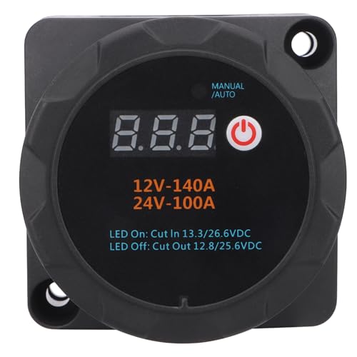 Weasch Dual Battery Isolator, 12V 140A or 24V 100A, Voltage