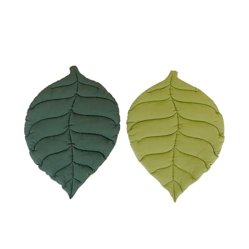 Flowerfacedfox Pet Mat For Dog Cat, Double-Sided Leaves Shaped Pet Mats Soft Cotton,Leaves Shaped Pet House Kennel Washable Dog Mattress For Small, Medium, Large And Extra Large Dogs (A) #TOP5