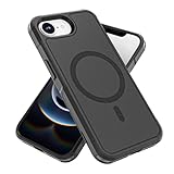 Loyhee Magnétique Coque pour iphone 16e, Compatible avec MagSafe，Étui Protection Qualité Militaire Antichoc Anti-Empreinte Housse TPU Intérieur Souple + PC Arrière Anti-Rayures Case - Noir
