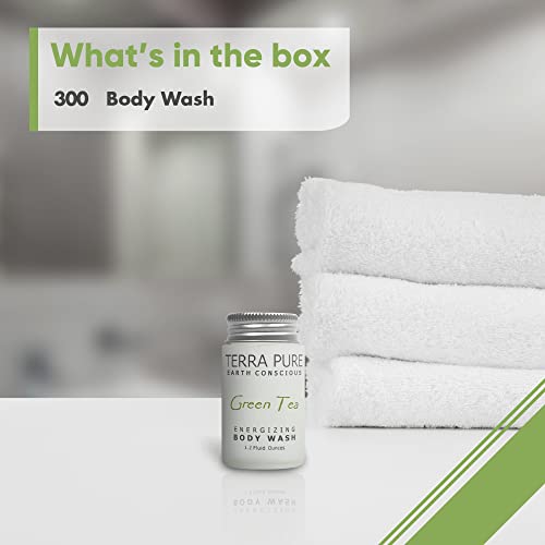 Terra Pure Green Tea Body Wash, 1.2 Oz. In Jam Jar With Organic Honey And Aloe Vera (Case Of 300) #TOP27