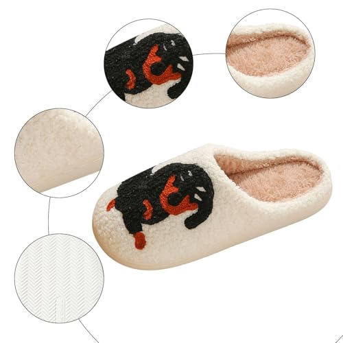 Figdews lammfell hausschuhe damen,Frauen Männer Fuzzy Memory Foam Cartoon Tier Hausschuhe Neuheit Lustige Hund Pantoffeln Winter Warm Plüsch Pantoffeln