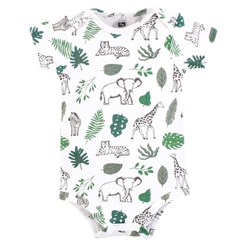 Image of Hudson Baby Unisex Baby Cotton Bodysuits 5-pack