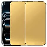 BWEDXEZ 2 Pack Anti-Blue Tempered Glass Screen Protector Film for iPhone 17 Pro Max 6.9 inch Gold