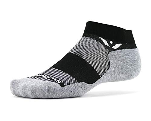 Swiftwick- MAXUS ONE Golf & Running Socks, Maximum Cushion (Black, Large)