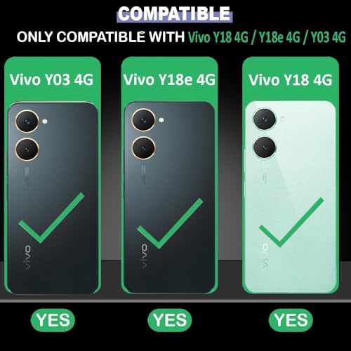 Image of COVERBLACK Soft Rubber Back Cover Compatible Model for Vivo V2332 / Y03 / Y18 / Y18e - Transparent