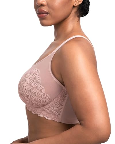 Image of HSIA Minimizer Bras for Women Large Bust Full Coverage Lace Plus Size Bra - Mermaid Scales
