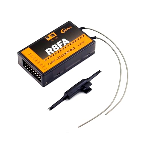 Corona R8FA 2.4Ghz FPV Receiver 8CH FASST HV Receiver Compatible with FUTABA FASST Remote Control T6EX T8FG 10CG 14SG 3PM 4PKS for FPV Drones