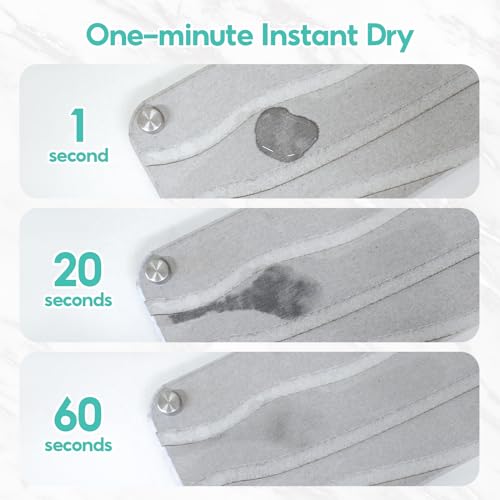 Organizador de fregadero Instant Dry Sink Caddy, bandeja de piedra de tierra de diatomeas absorbente de agua para baño y cocina, 13.8 pulgadas, secado rápido miniatura 3