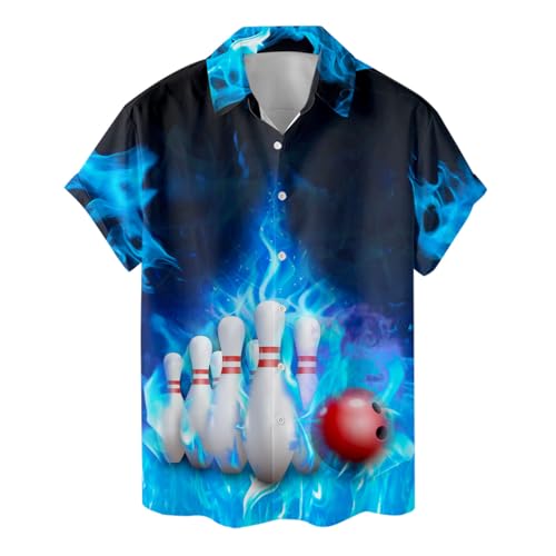 ACEPrints Camisa havaiana masculina casual com botões camisas havaianas manga curta camisa de botão