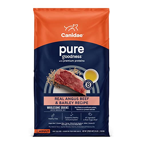 CANIDAE Pure Limited Ingredient Premium Adult Dry Dog Food, Angus Beef and Barley Recipe, 24 Pounds CANIDAE Pure Limited Ingredient Premium Adult Dry Dog Food, Angus Beef and Barley Recipe, 24 Pounds